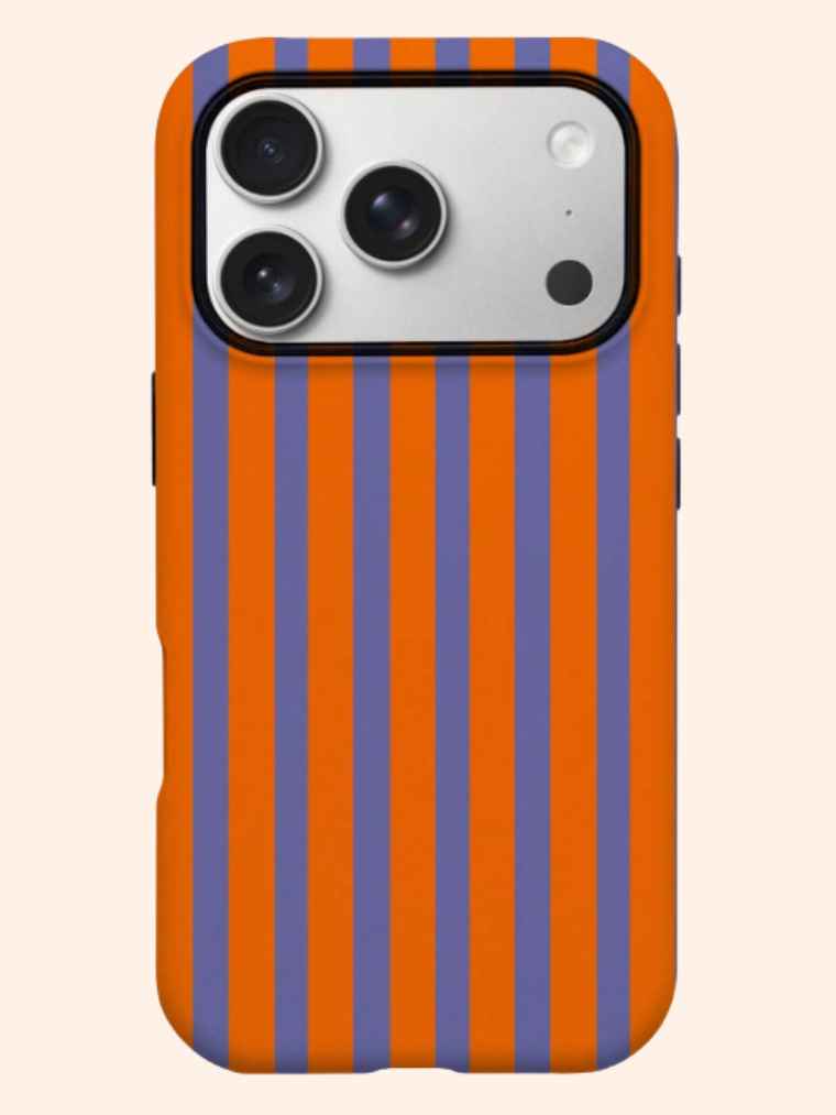 Funda Orange & Blue Stripes
