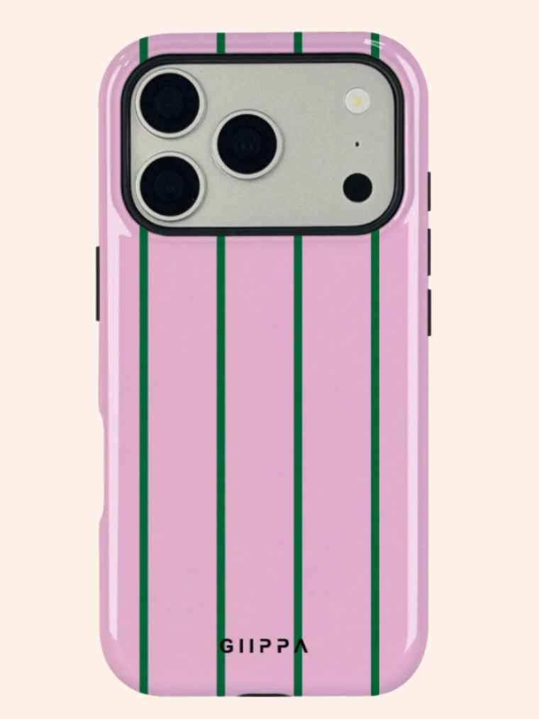 Funda Pink & Green Stripes