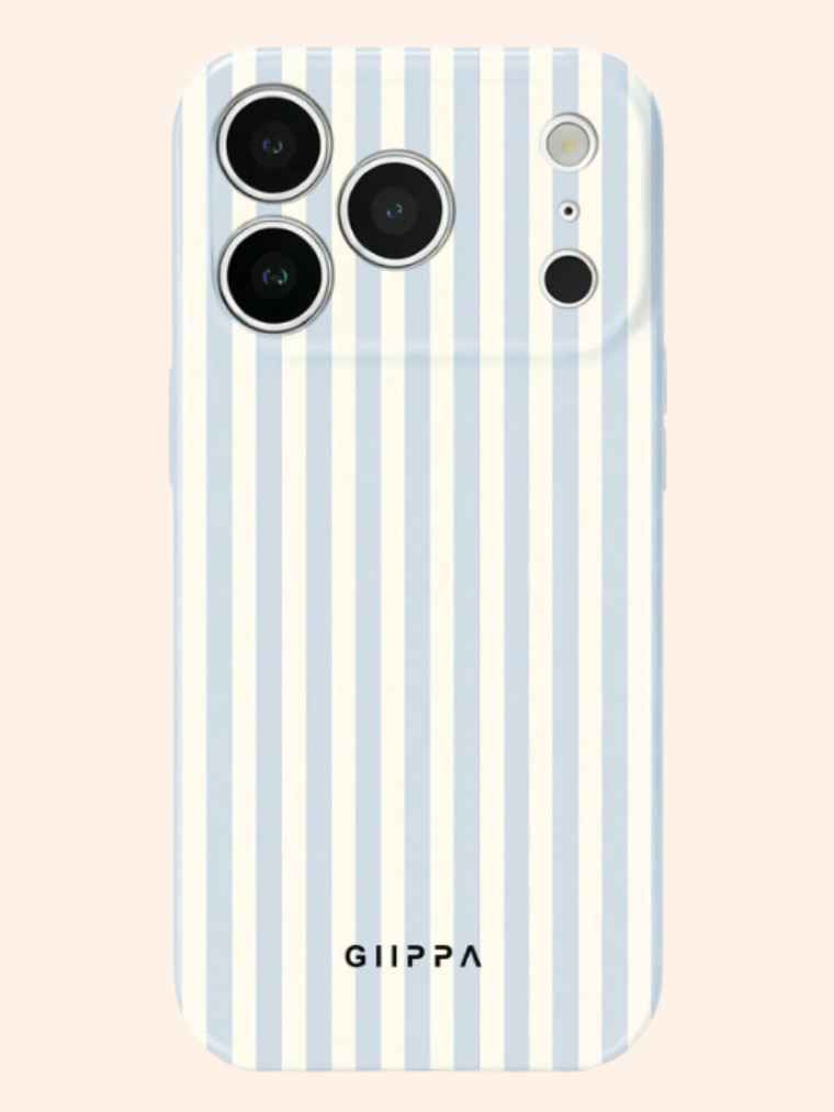 Funda White Blue Stripes