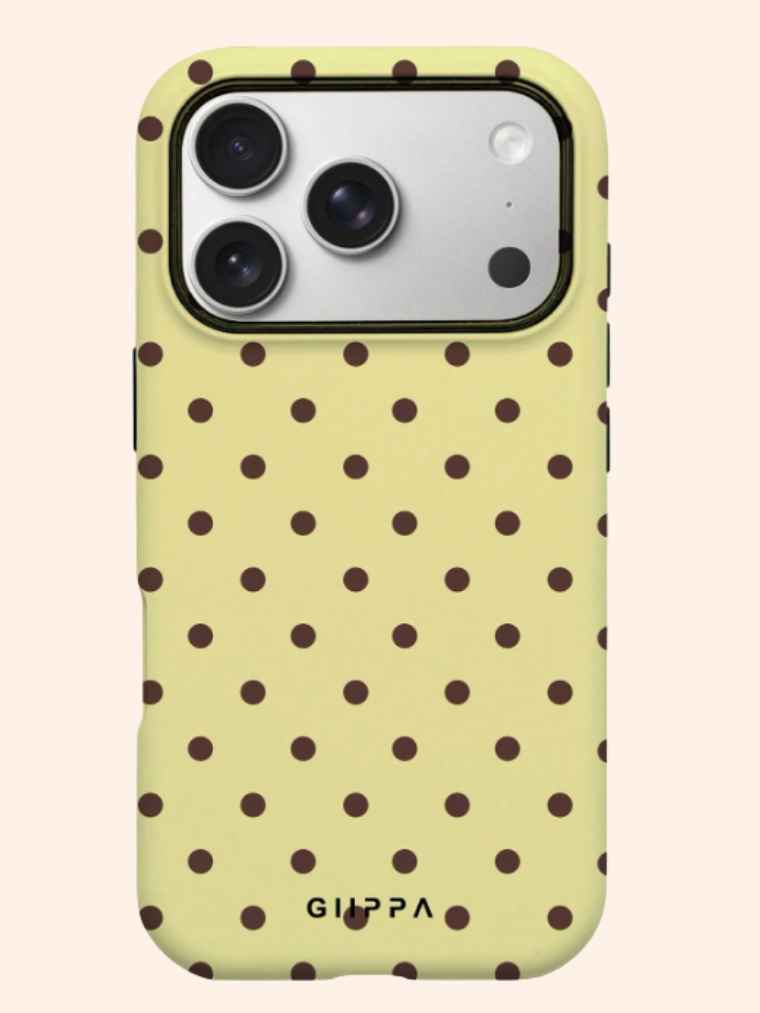 Funda Yellow & Brown Dot